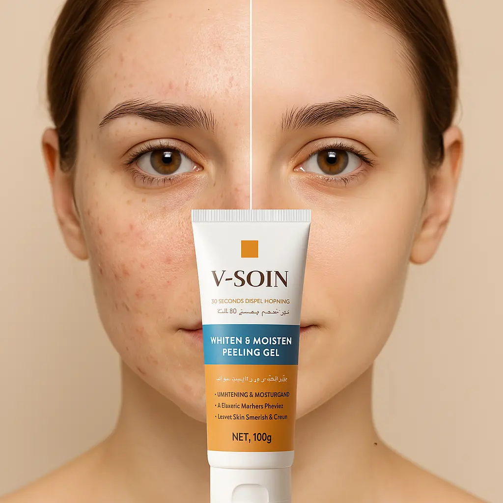 قبل وبعد استعمال مقشر V-SOIN