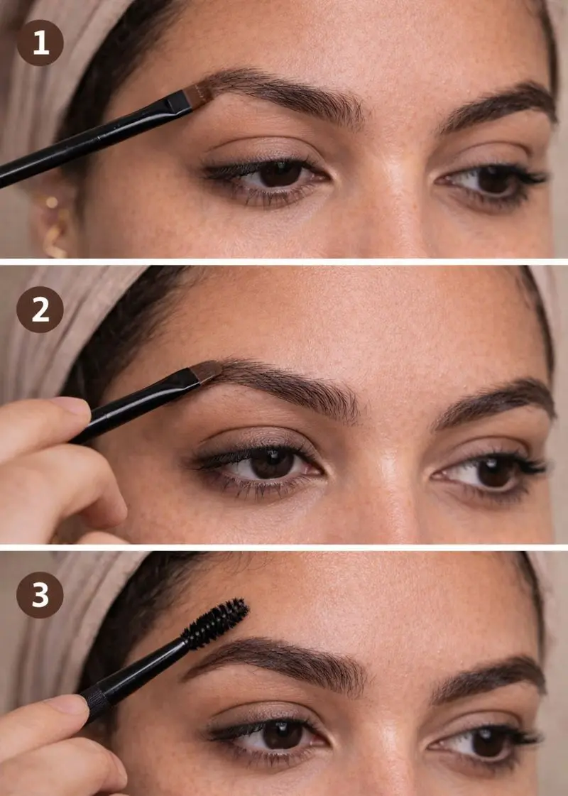 طريقة استعمال جل وبودرة الحواجب